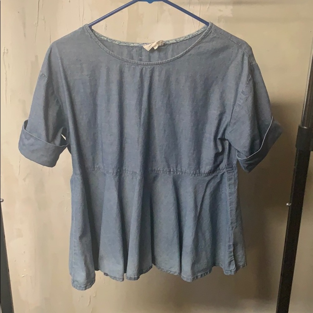 AG Denim Peplum Top